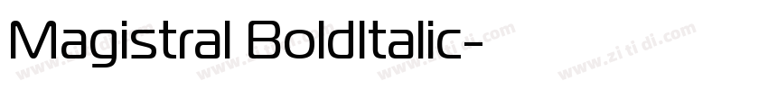 Magistral BoldItalic字体转换